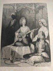 Interior of a Harem photo foxing and tears mostly at top Hooka Middle East?