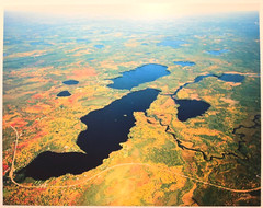 Pike Chain, Round Lake, Price County, Wisconsin Overhead Photo. Frame Optional