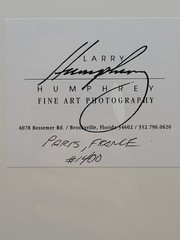Larry Humphrey Fine Art Photography Paris, France No. 1400 40 of 200 5×7 Matted