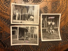 ❤️Bundle 3 Photos Beautiful Women Girls Older Wooden House Forest Nature 70-80s ~7×10