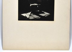 Vintage J.W. Howlett Black and White Photograph Focusing on a Rocking Chair