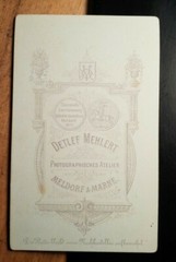 Standing Little Girl Chair circa 1880s CDV Detlef Mehlert Meldorf & Marne