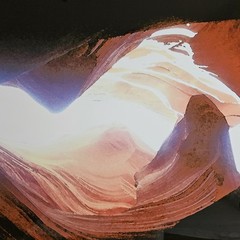 ART – Large Signed Joann Harrison Photograph 48×35 Antelope Canyon On Metal