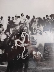 Large Native American Framed & Matted B&W Photograph Snake Dance 27″ x 24″