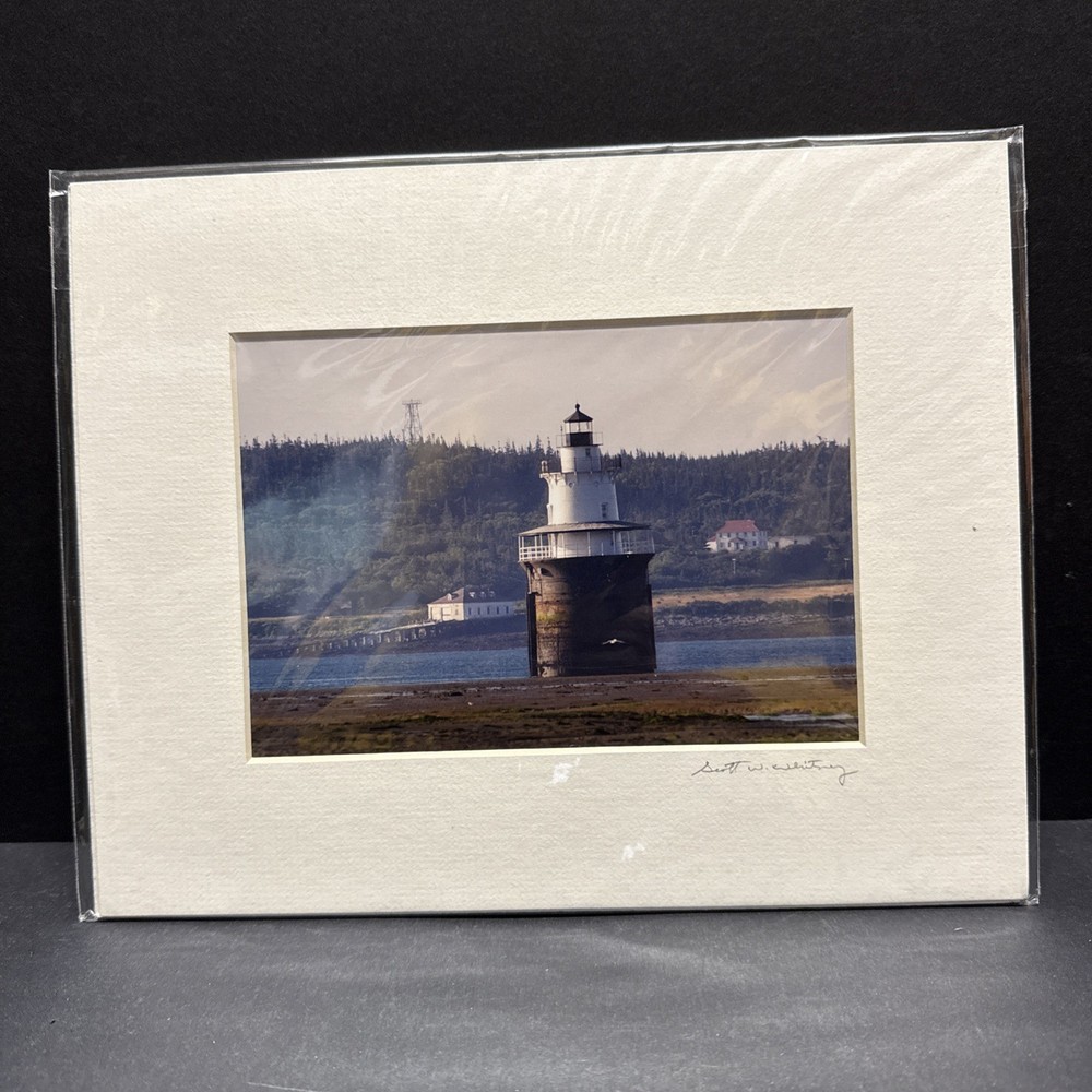 Scott W. Whitney Signed Photograph Lubec Channel Sparkplug Lighthouse Maine