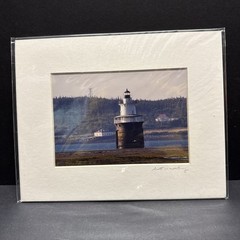 Scott W. Whitney Signed Photograph Lubec Channel Sparkplug Lighthouse Maine