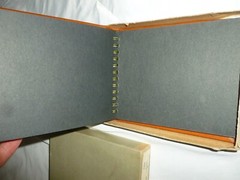 Vintage Photo Album Snaps 24K Gold Genuine Leather Famous Series 6×5″ Scrapbook