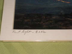 Artist Lilian De Mello Hawaii photographer Signed 5×7 Matted First Light 8-1-02