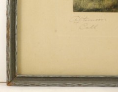 David Davidson Original Hand-Colored Photo «Afternoon Call» Framed 10×16″ ~1910s