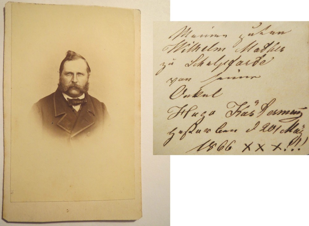 Freiburg im Üechtland – Hugo Kas….? as a Bearded Man – 1866 – Portrait / CDV