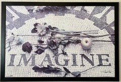 Framed Rare 1991 John Lennon «Imagine» Strawberry Fields Memorial Poster