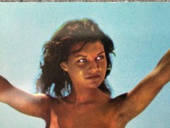Vintage nude postcard beach motif Interfilm Frankfurt unused