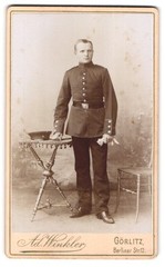 Photograph Ad. Winkler, Görlitz, Berliner Straße 12, Young Soldier in Uniform M