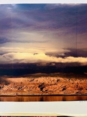 Triptych 3 Panel Photograph Dead Sea Sunset Facing Jordan Signed D Emerson 2006