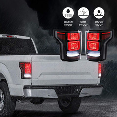 VLAND LED Tail Lights Compatible with [Ford F150 Pickup 2015-2020] with Red Turn