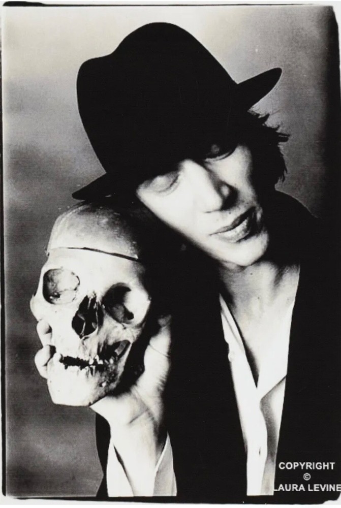 Laura Levine Richard Hell w/ Skull New York 1982 SIGNED Punk Rock