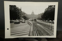 Photo View Prague Czech Republic Transport Tram Car Transporter Tram Palace