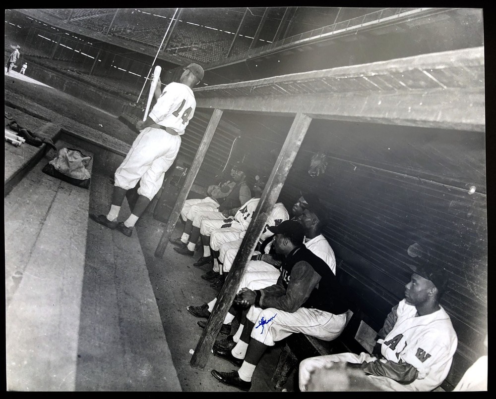 Teenie Harris / 16 x 20 Homestead Grays ca 1943 photo of the dugout James Cool