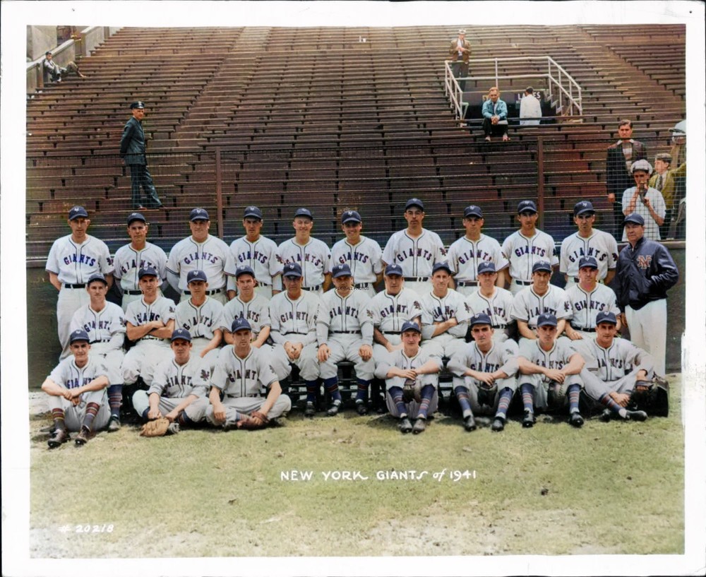 1941-ny-giants-color 8×10 Colorized Print-FREE SHIPPING