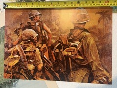 Lot 12 Vtg 1976 US Gov Military USMC Vietnam War WW1 WW2 Lithograph Poster Print