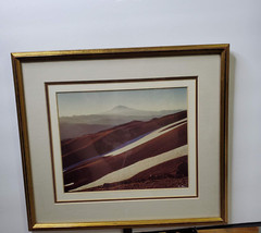 Vintage Matted and Signed Photograph Lee Mann Mountain Scene 15.5 x 13