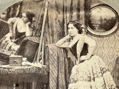 Die Tänzerin Ballett c1860 Fotografie Porträt Stereo Vintage Albumin §G