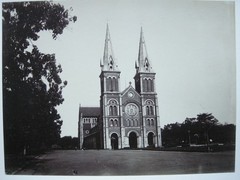 Saigon Vietnam Cathedral Notre Dame 1885 Albumin Photo Ho Chi Minh City