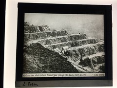 Original Vintage Glass Plate Mining Tool Iron Ore Berge Ca. 1928 8,5x10cm