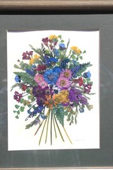 Original Fine Art Photography Still Life Flowers signed «Susan» Matted & Framed