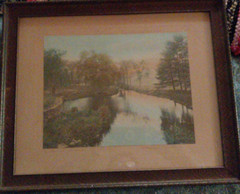 WALLACE NUTTING «A Barre Brook» Hand Tinted Photo – Signed – 15″ x 12″