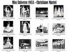 Miss Universe 1953-Christiane Martel from France Press Photos #1-12 (8″X10″)Rare