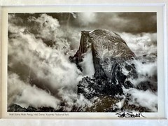 B&W Matted Signed Fine Art Photo Print «Half Dome Hide Away» Yosemite Sewell 5×7