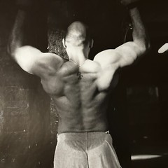 Art Photograph Silver Gelatin Print Janine Gordon Signed 20×24″ B/W Body Builder