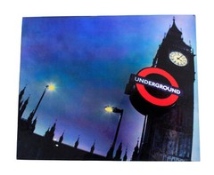 Original photograph of Big Ben LONDON Block Mounted and laminated 23 x 19 x 2 cm