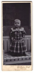 Photograph Wilhelm Wolf, Wurzen, Kasernenstr. 7, Little Girl in Plaid K