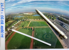 Photo Nuremberg Zeppelin field, grandstand, congress, aerial view 30x20cm print year 2014