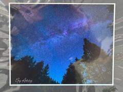 Artist Greg Arbutine 8″x10″ Photograph in 11″x14″ black mat «Starry Night»