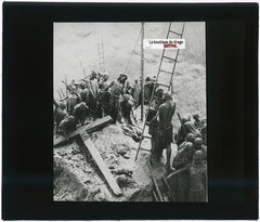 Preparation Of The Crucifixion, Photo Glass Plaque, Black & White, 8.5X10 Cm
