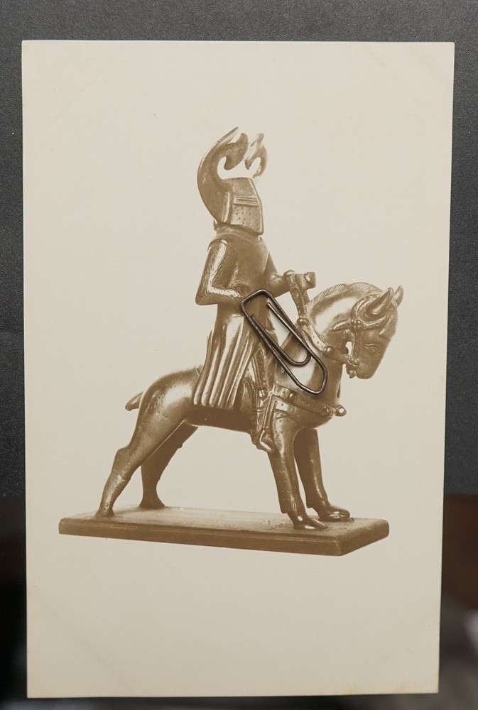 Photo Postcard Holland Museum Bronze Knight Figure Statue Artwork Postcard Picture