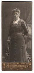 Photograph Aug. Baumeister, Düsseldorf, Schadowstr. 65, Elegant Lady With Chair