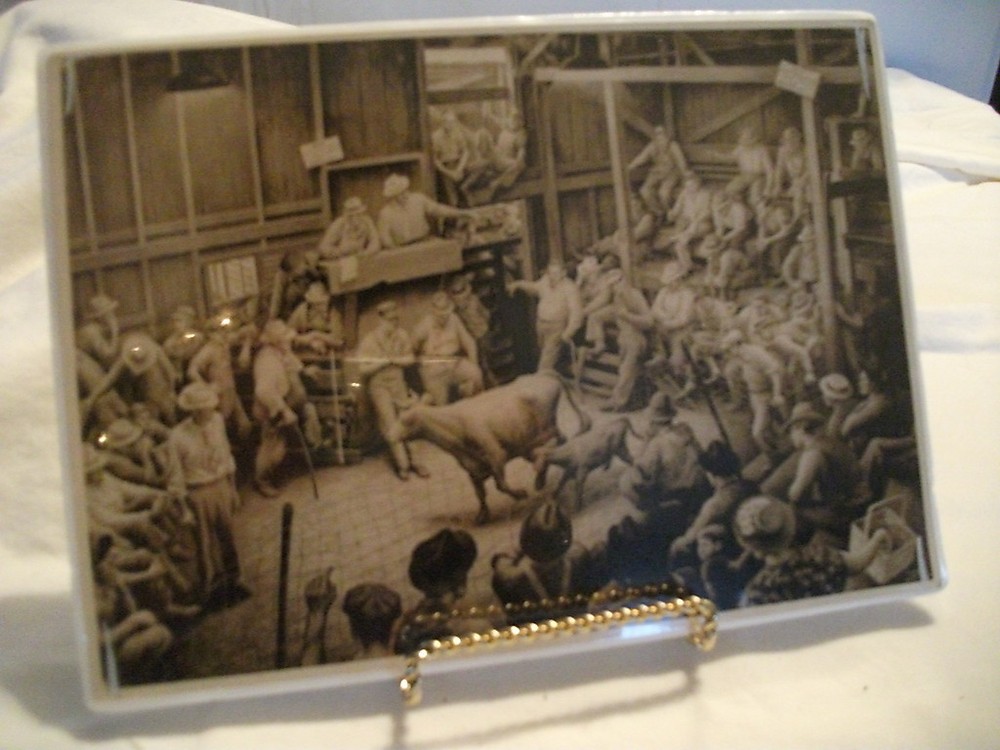 Photo Reproduction of «Farm Auction» by Jackson Lee Nesbitt on foamcore