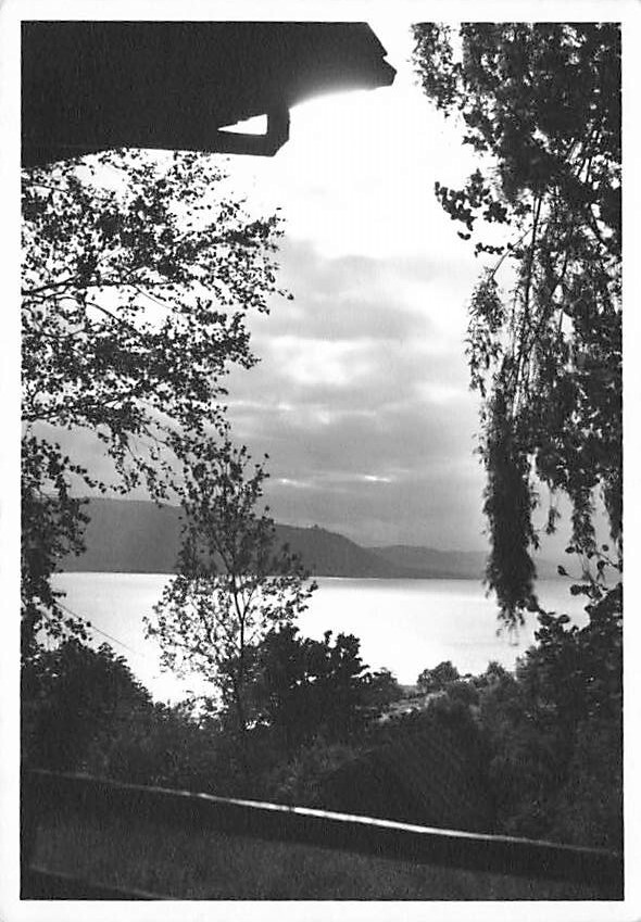 Old black photo view to the lake approx. 10.1 x 14.4 cm collection resolution f4384j