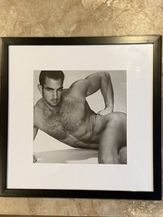 Rare Jim French sexy male physique framed 12×12 gay interest calender print