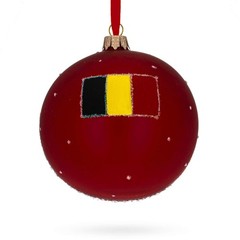 The Grand Place, Brussels, Belgium Glass Ball Christmas Ornament 4 Inches