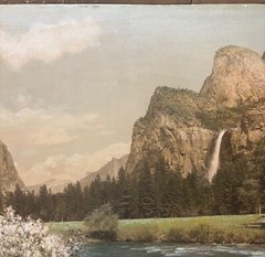 Antique ‘Gates of YOSEMITE El Capitan’ Hand Colored MAMMOTH ALBUMEN Photograph