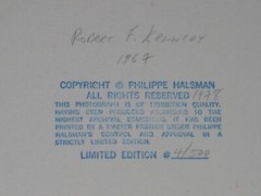 PHILIPPE HALSMAN SIGNED ART PHOTOGRAPH OF ROBERT KENNEDY LIMITED EDITION 4/500