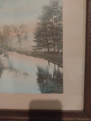 WALLACE NUTTING «A Barre Brook» Hand Tinted Photo – Signed – 15″ x 12″