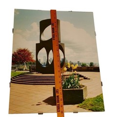Vtg Changing Form Sculpture Photo Poster 16×20 Seattle Space Needle Kerry Park