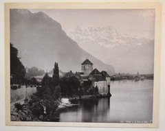 Antique Photograph, ‘Chillon et La Dent du Midi’, Possibly a Photogravure Print