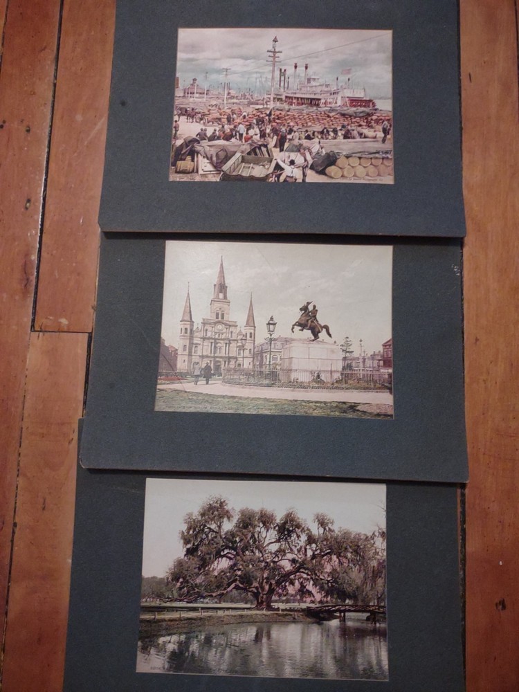 New Orleans Tinted Colored Photographs 1900s – Marx Art Store Detroit Photo Deco